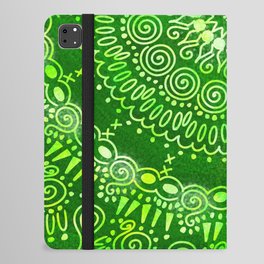 Bright Grass Green Mandala iPad Folio Case