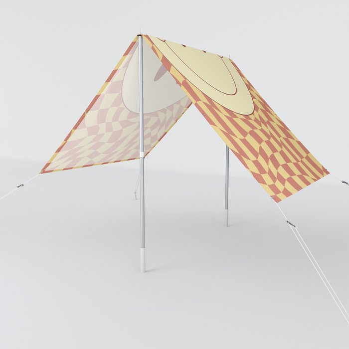 yellow and brown smiley Sun Shade