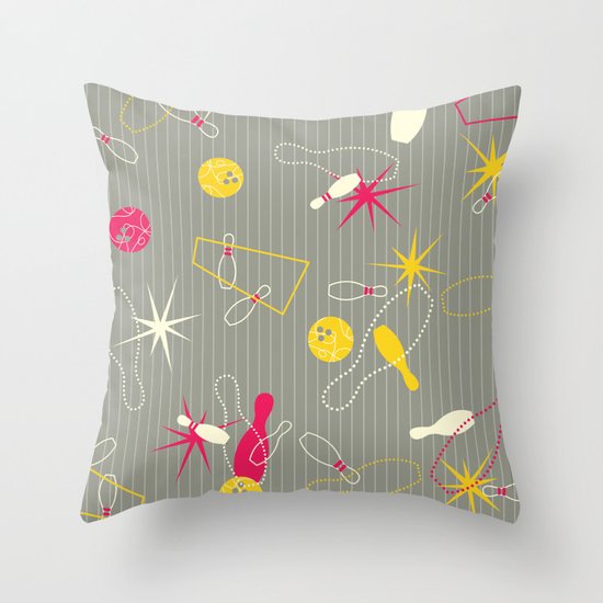 Bowling Pinstripe Throw Pillow