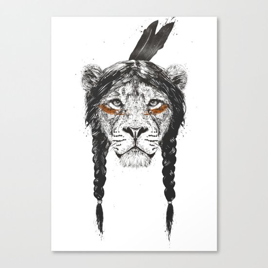 Warrior lion Canvas Print