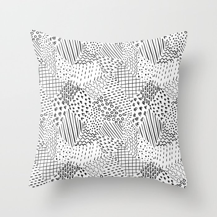Abstract Sketch Throw Pillow
