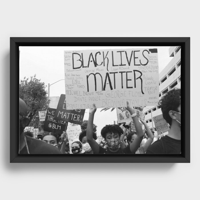 BLACK LIVES MATTER (10% Donation to ACLU) Framed Canvas
