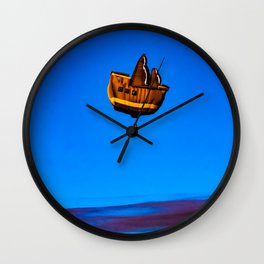 Piratas sobre la ciudad Wall Clock