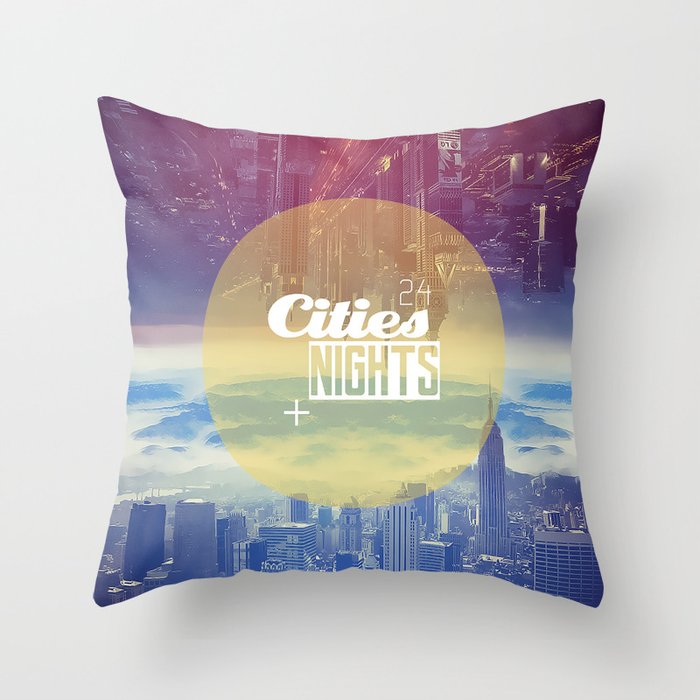 City Nights Throw Pillow