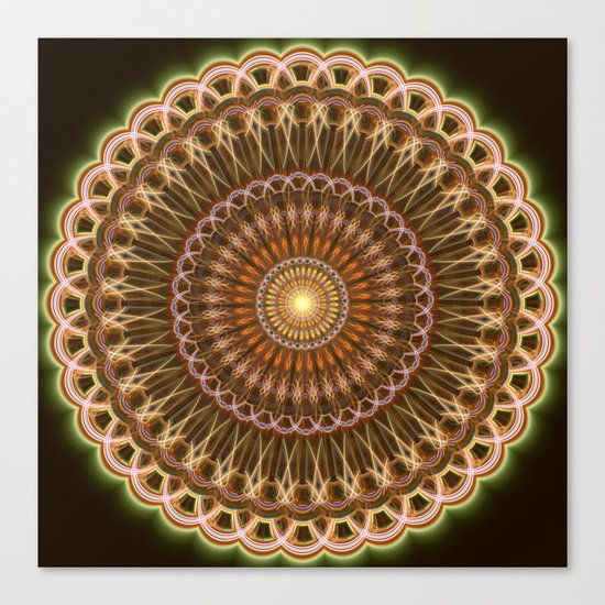Patterns mandala in earth tones Canvas Print