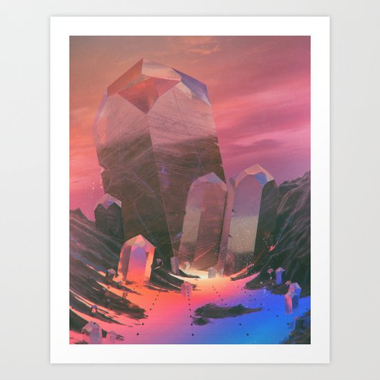 CHAMPAGNE GLITCH (everyday 10.19.15) Art Print