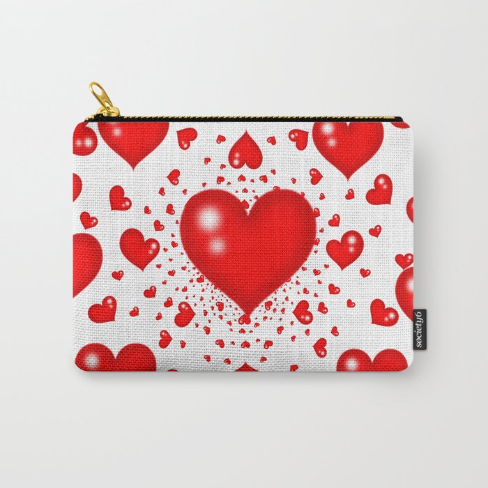 RED HEARTS  MIRAGE SURREAL LANDSCAPE Carry-All Pouch