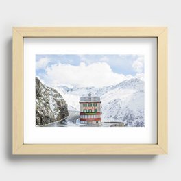 Hotel Belvedere in Switzerland Recessed Framed Print