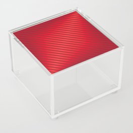 ABSTRACT CANDY STRIPE RED DIAGONAL LINE BACKGROUND. Acrylic Box