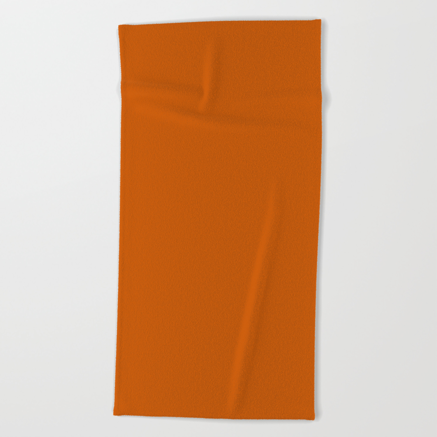 Burnt Orange Solid Color Beach Towel By Makeitcolorful Society6