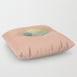 Sun Wave Coral Floor Pillow