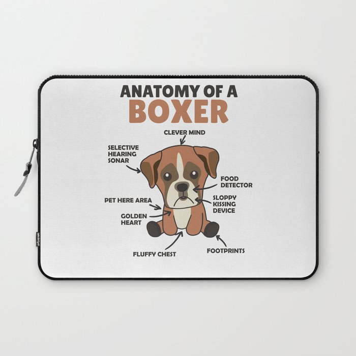 Anatomy Of A Boxer Sweet Dog Puppy Laptop Sleeve