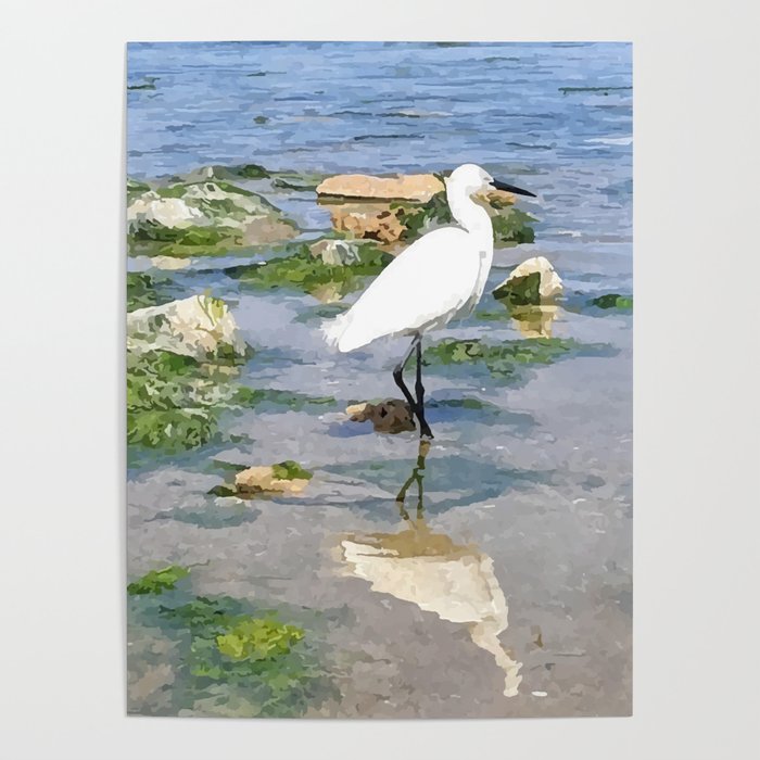 A Heron by the sea Poster