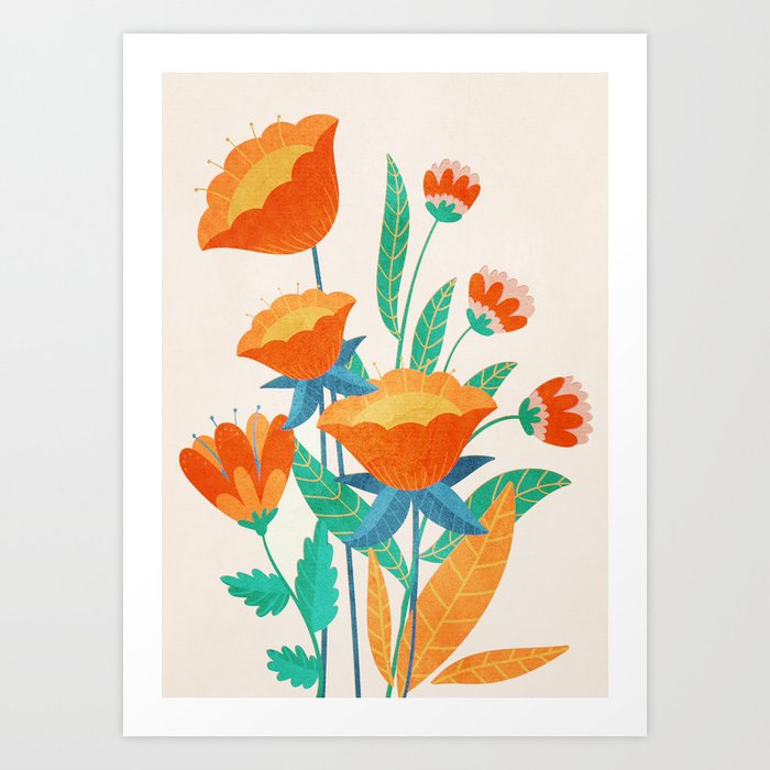 Summer Flowers I Art Print