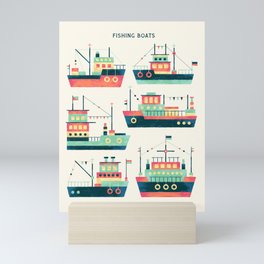 FISHING BOATS Mini Art Print