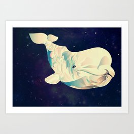 Space Beluga Art Print