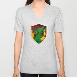 Dragon Green V Neck T Shirt