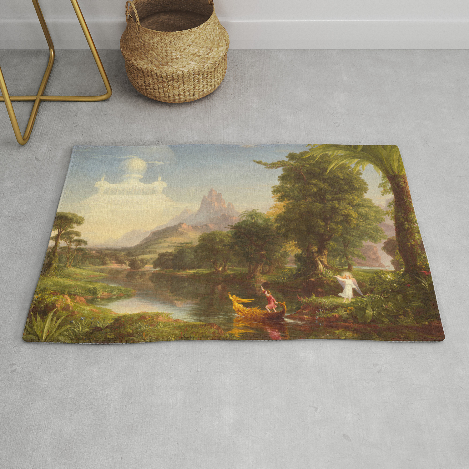 The Voyage Of Life Youth Painting By Thomas Cole Rug Podartist Life Youth Painting By Thomas Cole Rug