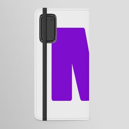 M (Violet & White Letter) Android Wallet Case