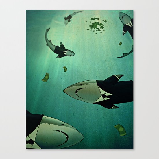 MORAL BANKRUPTCY Canvas Print