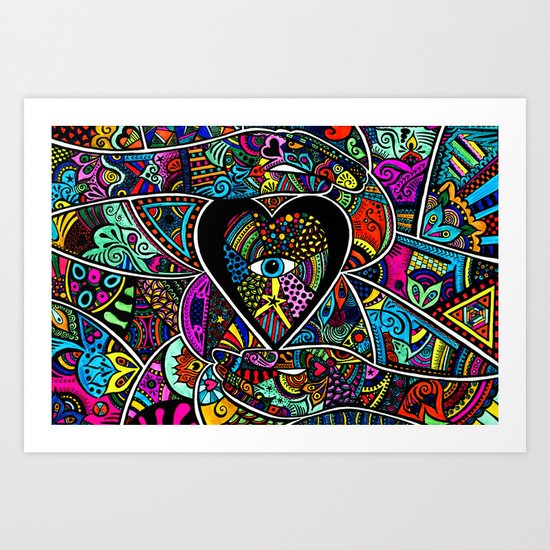 What the heart sees the hands hold Art Print