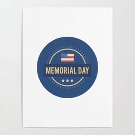Memorial Day Blue Poster