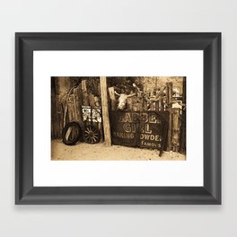Route 66 Artifacts 2007 Sepia Framed Art Print