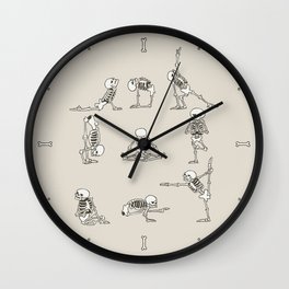 Skeleton Yoga Wall Clock