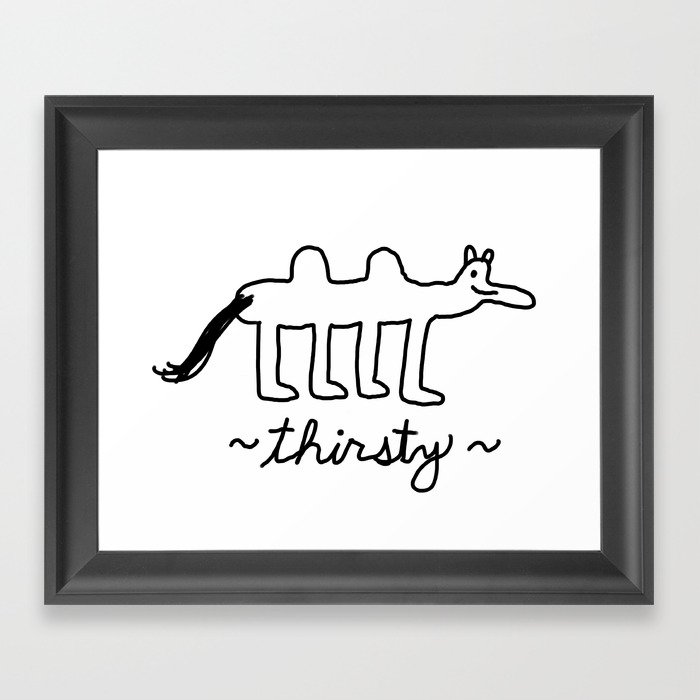 Thirsty Camel Framed Art Print