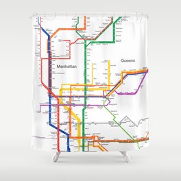 Nyc Subway Map Shower Curtain