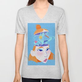 Brain V Neck T Shirt