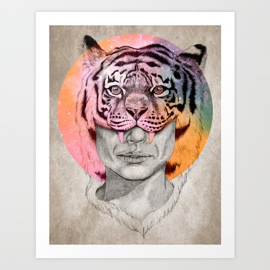 The Tiger Lady Art Print