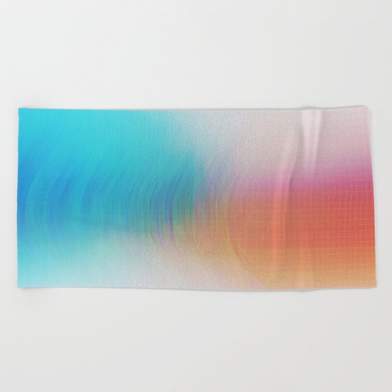 Glitch 08 Beach Towel