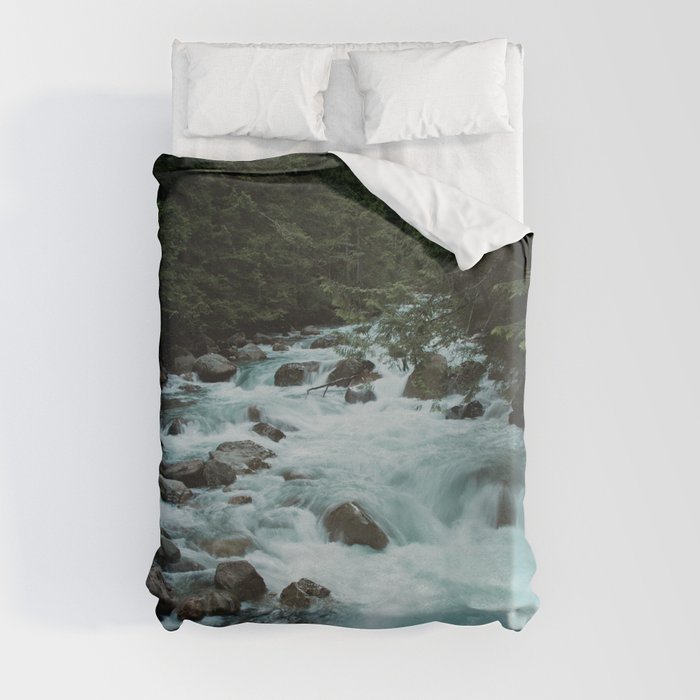 Pacific Northwest River II - Nature Photography Duvet Cover
