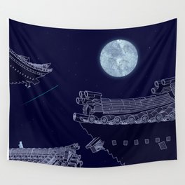 Fly me to the moon Wall Tapestry