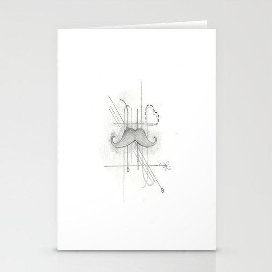Mustache Stationery Cards