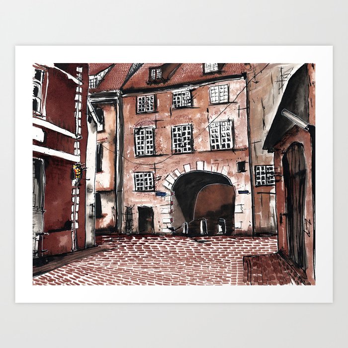 Swedish Gate, Old Town Riga, Latvia Art Print