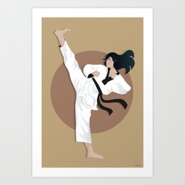 Taekwondo Fighter Art Print