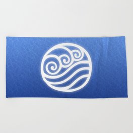 Avatar Water Bending Element Symbol Beach Towel