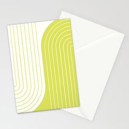 Two Tone Line Curvature LXXVII Stationery Card