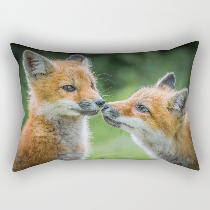 Fox cubs Rectangular Pillow