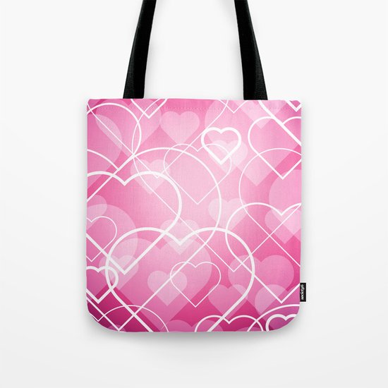Hard line Heart Bokeh Tote Bag