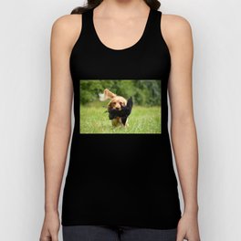 Hunting with Dog Unisex Tank Top