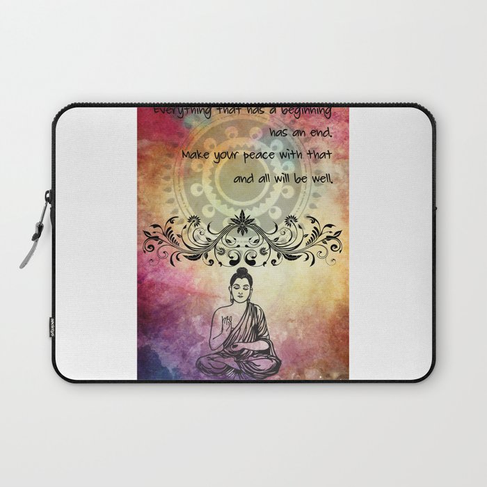 Zen Art Inspirational Buddha Quotes Life Laptop Sleeve By Jbjart