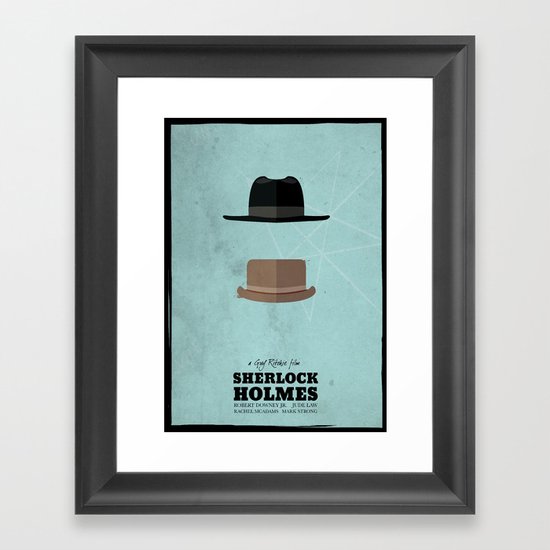 Sherlock Holmes (2009) - minimal poster Framed Art Print