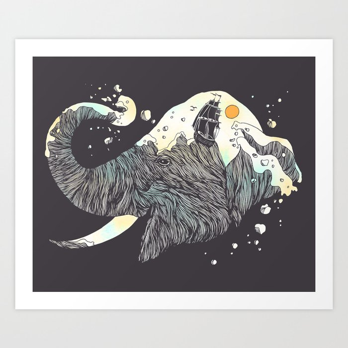 The Grey Gust and the Savage Sea Art Print