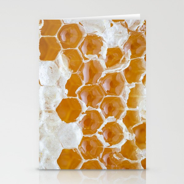 Close-up of golden honeycomb l Food photography Stationery Cards
