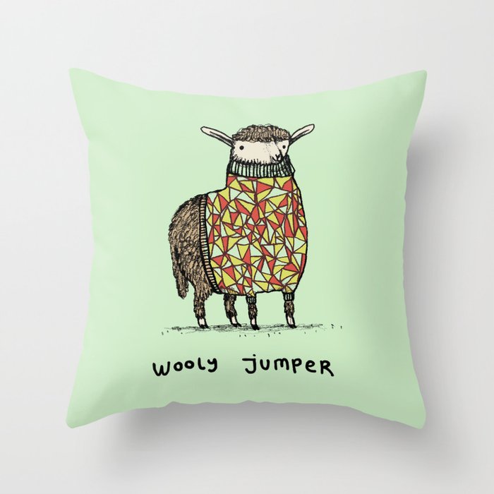 Wooly Jumper Throw Pillow