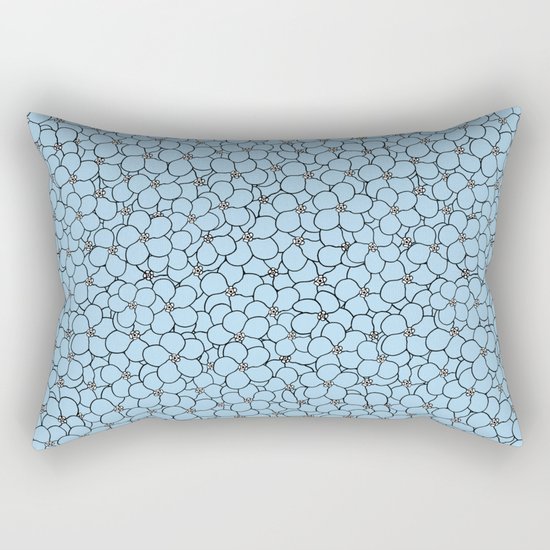 Forget Me Knot Sky Blue Rectangular Pillow