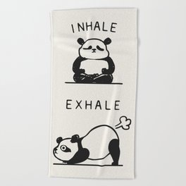Inhale Exhale Panda Beach Towel